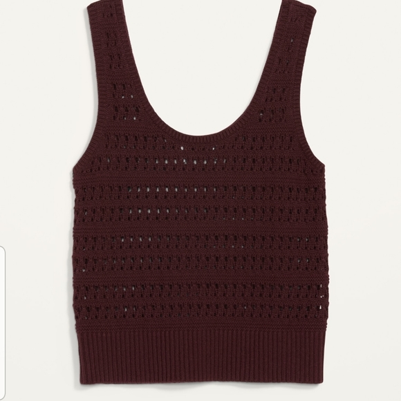 Old Navy Tops - NEW WITH TAGS old navy y2k open knit sweater cropped tank top